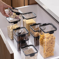 Thumbnail for Stackable Kitchen Sealed Jar Plastic Sealed Cans Food Storage Box Transparent Multigrain Dried Fruit Kitchen Storage Containers