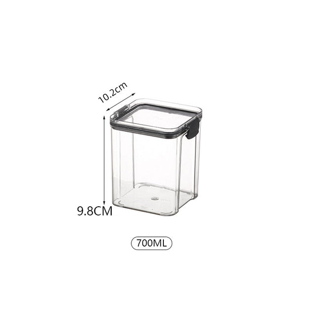 Stackable Kitchen Sealed Jar Plastic Sealed Cans Food Storage Box Transparent Multigrain Dried Fruit Kitchen Storage Containers