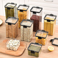 Thumbnail for Stackable Kitchen Sealed Jar Plastic Sealed Cans Food Storage Box Transparent Multigrain Dried Fruit Kitchen Storage Containers